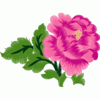 粉色玫瑰刺绣图案 免费花样
