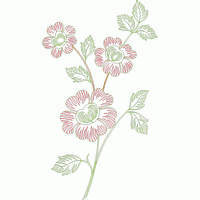 刺绣花卉图案 简单花