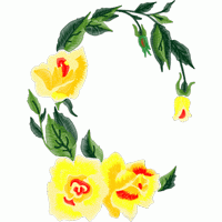 刺绣玫瑰花环图案 免费花样