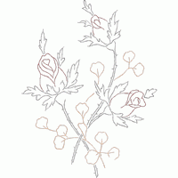玫瑰花刺绣图案 玫瑰花
