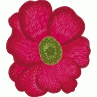 粉色刺绣花朵图案 免费花样
