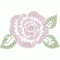 粉色玫瑰刺绣图案 免费花样