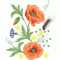 刺绣花卉图案 免费花样
