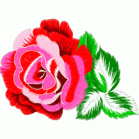 刺绣玫瑰花图案 玫瑰花