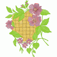 花卉装饰编织篮 免费花样