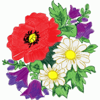 刺绣花卉图案 免费花样