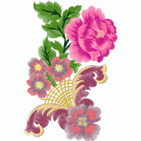 刺绣花卉图案 免费花样