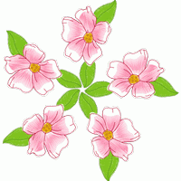 粉色花朵刺绣图案 免费花样