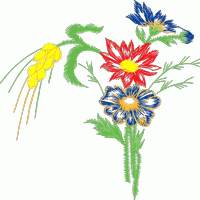 彩色刺绣花卉图案 免费花样