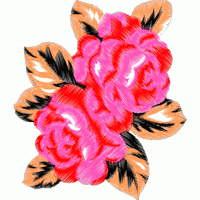 刺绣玫瑰花图案 免费花样