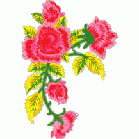 刺绣玫瑰花图案 免费花样