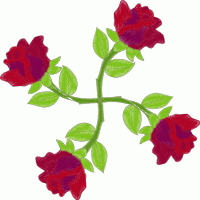 刺绣玫瑰花图案 免费花样
