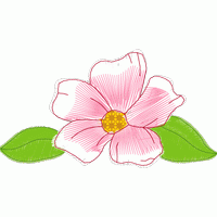 粉色花朵刺绣图案 免费花样