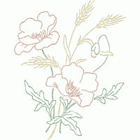 刺绣花卉图案 免费花样