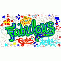 绚丽刺绣“Fabulous”字样 免费花样