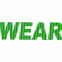绿色刺绣字母“WEAR” 免费花样