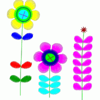 彩色花朵图案设计 免费花样