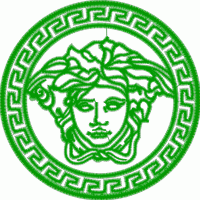 绿色美杜莎徽章图案 免费花样