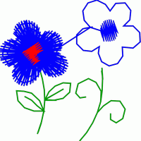 像素花朵图案 免费花样