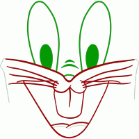 兔八哥卡通脸设计图 免费花样