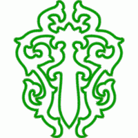 绿色装饰性十字架图案 免费花样
