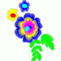 彩色刺绣花朵图案 免费花样