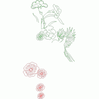刺绣花卉与鸟图案设计 免费花样