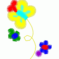 彩色花朵图案设计 免费花样