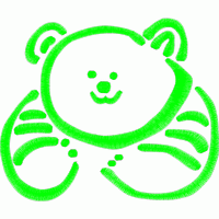 绿色卡通熊图案 熊