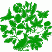 绿色植物图案刺绣设计 免费花样