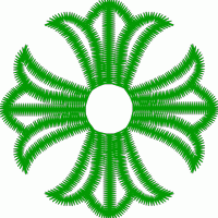 绿色花瓣状图案 免费花样