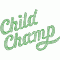 绿色刺绣文字“Child Champ” 免费花样