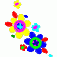彩色刺绣花朵图案 免费花样