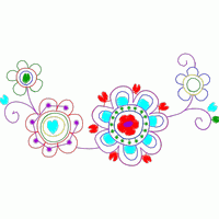 彩色花卉装饰图案 免费花样