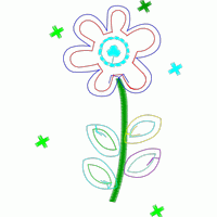 彩色花朵刺绣图案 免费花样