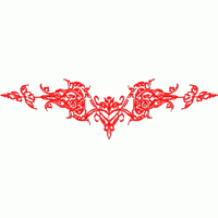 红色装饰性花纹图案 免费花样