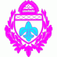 紫色鸢尾花徽章图案 免费花样