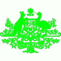 澳大利亚国徽绿色刺绣图案 免费花样