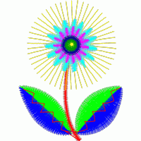 彩色刺绣花朵图案 免费花样