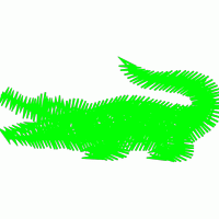 绿色鳄鱼像素图案 免费花样