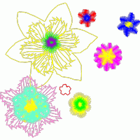 彩色花朵图案设计 免费花样