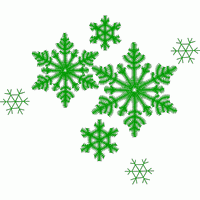 绿色雪花图案装饰 免费花样