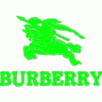 免费花样下载区,绿色像素化Burberry标志 polo burberry