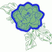 绿色花朵刺绣图案 网格玫瑰花图案图案