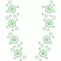 绿色花朵装饰图案 衣领图案