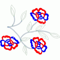 彩色刺绣花卉图案设计 花卉图案图案