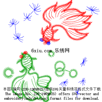 svg矢量绣花图下载