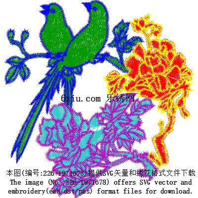 svg矢量绣花图下载