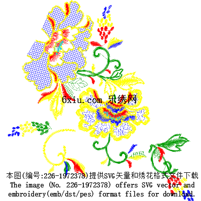 svg矢量绣花图下载