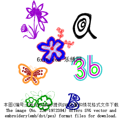 svg矢量绣花图下载